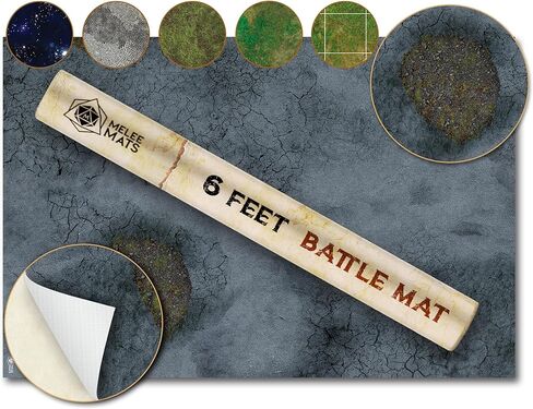 سجادة معركة Wargaming من Melee Mats، مقاس 48 بوصة × 72 بوصة - تضاريس لـ Warhammer 40K، والزنزانات والتنينات، وRPG على الطاولة، والألعاب المصغرة والألعاب الإستراتيجية - خريطة فينيل متينة in Kuwait