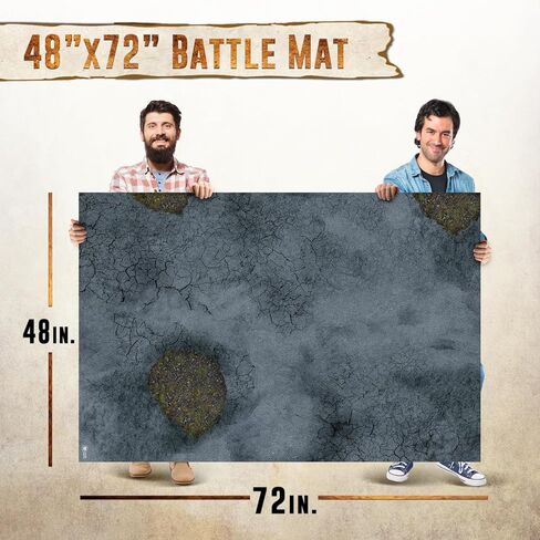 سجادة معركة Wargaming من Melee Mats، مقاس 48 بوصة × 72 بوصة - تضاريس لـ Warhammer 40K، والزنزانات والتنينات، وRPG على الطاولة، والألعاب المصغرة والألعاب الإستراتيجية - خريطة فينيل متينة in Kuwait