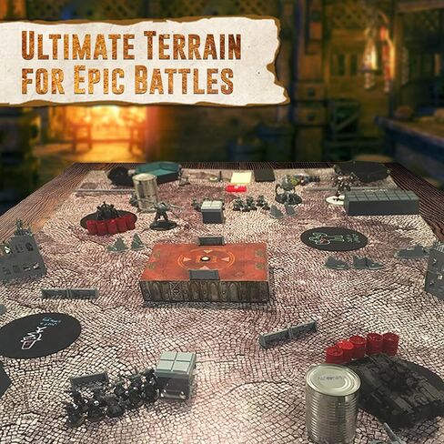 سجادة معركة Wargaming من Melee Mats، مقاس 48 بوصة × 72 بوصة - تضاريس لـ Warhammer 40K، والزنزانات والتنينات، وRPG على الطاولة، والألعاب المصغرة والألعاب الإستراتيجية - خريطة فينيل متينة in Kuwait