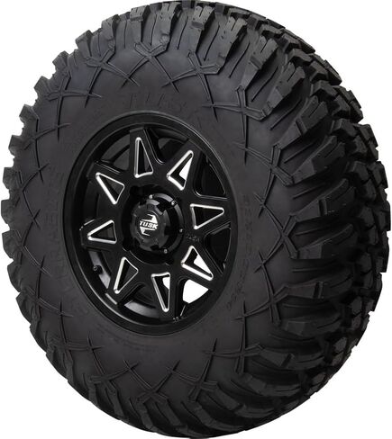 عجلة تاسك تينتيك 4/137 14x7 4.0 + 3.0 مطحونة/أسود لسيارة Can-Am Maverick Sport 1000 2019-2022 in Kuwait