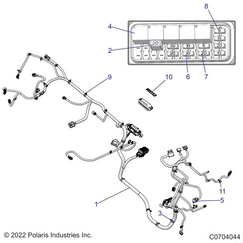 Polaris 2414989 Chassis Harness Ranger Crew EPS Premium Full-Size 570 2020-2023 in Kuwait