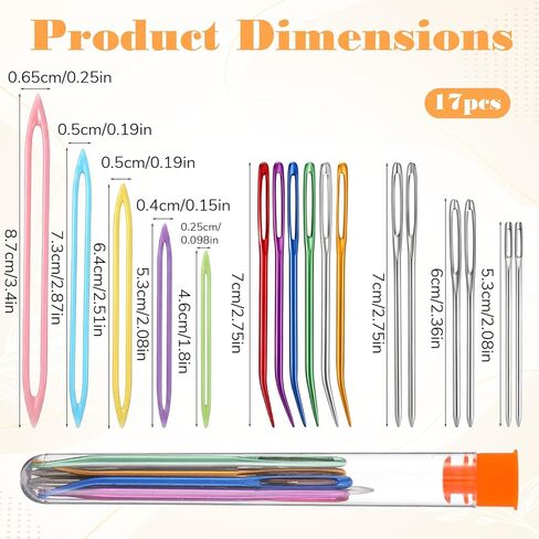 Assorted Yarn Needles Darning Tapestry Large Sewing Big Eye Weaving Needle Darning Crochet Wool Finishing Knitting Needles for Thick Bulky Yarn in Kuwait