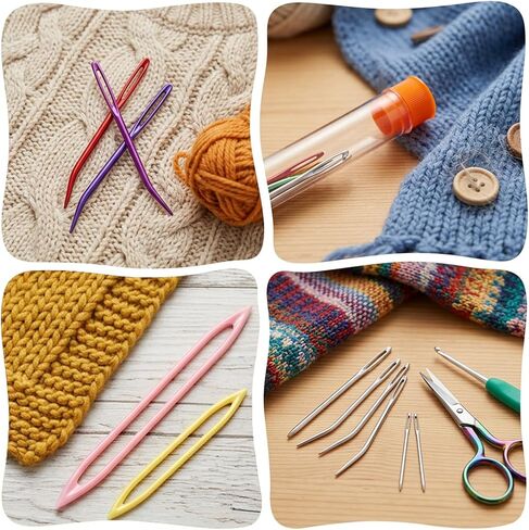 Assorted Yarn Needles Darning Tapestry Large Sewing Big Eye Weaving Needle Darning Crochet Wool Finishing Knitting Needles for Thick Bulky Yarn in Kuwait