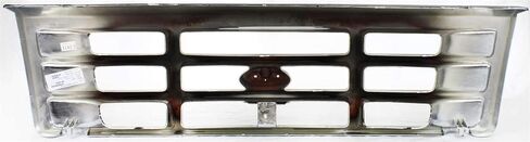مجموعة شبكة Garage-Pro لسيارة Ford F-150 F-250 Bronco 1992-1996 تناسب 1992-1997 F-350 كروم مع رمادي يناسب Eddie Bauer Lightning Special XL XLT & XLT Lariat يستبدل # F4TZ8200A in Kuwait