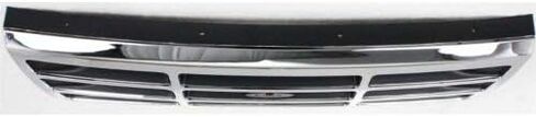 مجموعة شبكة Garage-Pro لسيارة Ford F-150 F-250 Bronco 1992-1996 تناسب 1992-1997 F-350 كروم مع رمادي يناسب Eddie Bauer Lightning Special XL XLT & XLT Lariat يستبدل # F4TZ8200A in Kuwait