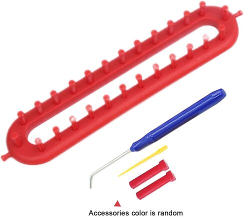 Rectangle Knitting Loom Set, Plastic Rectangle Crochet Hook with Needles Weaving Tool Set, DIY Crocheting Handmade Craft Kit Long Looms Scarf Sweater Shawl Stitch Knit Blankets(Color:26cm) in Kuwait