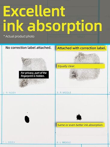 prismite Correction Labels for Finterprint Cards, for Single Finger, Pack of 1000 in Kuwait