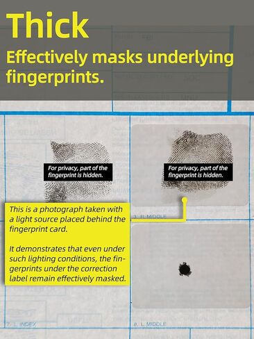 prismite Correction Labels for Finterprint Cards, for Single Finger, Pack of 1000 in Kuwait