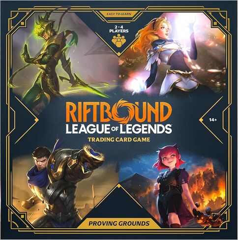 Riftbound: League of Legends - Proving Grounds - لعبة بطاقات التداول، معركة بناء سطح السفينة، 4 لوحات أبطال ومجموعات للمبتدئين، للأعمار من 14 عامًا فما فوق، 2-4 لاعبين in Kuwait