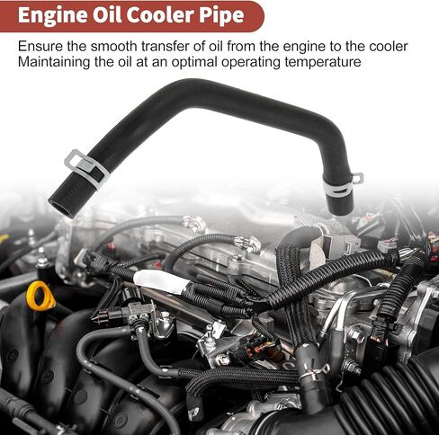 Outlet Engine Oil Cooler Tube for Jeep Cherokee 2014-2020 Engine Coolant Bypass Hose Line No.68057473AA in Kuwait