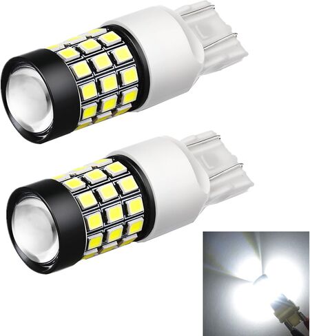Alla Lighting 2x Super Bright 6000K White 7440 7441 W21W LED لمبات احتياطية عكسية مصابيح إضاءة متوافقة مع 2007 2008 2009 2010 2011 2012 2013 2014 Suburban/Suburban 1500/2500 / Tahoe in Kuwait