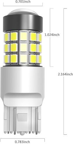 Alla Lighting 2x Super Bright 6000K White 7440 7441 W21W LED لمبات احتياطية عكسية مصابيح إضاءة متوافقة مع 2007 2008 2009 2010 2011 2012 2013 2014 Suburban/Suburban 1500/2500 / Tahoe in Kuwait