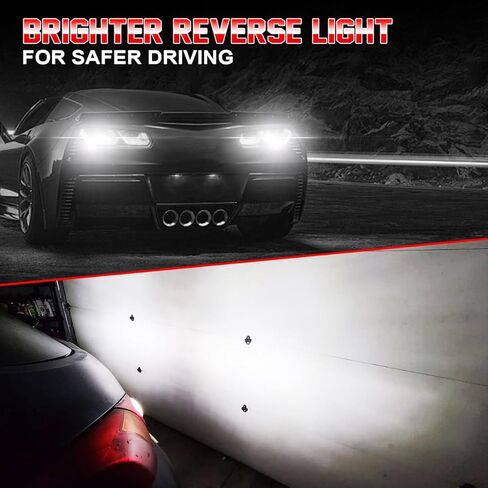 أضواء T15 LED متوافقة مع Ford F150 1994 1995 1996 1997 1998 1999 2000 2001 2002 2003 2004 2005 2006 2007 2008 2009 2010-2023 زينون أبيض 921 LED ضوء عكسي احتياطي لمبات التوصيل والتشغيل، عبوة من قطعتين in Kuwait