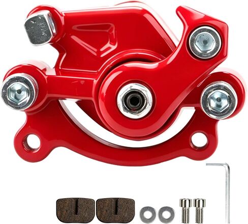 JINGKE Front Disc Brake Caliper with Brake Pads for Mototec Coolster SYX Moto 50cc Dirt Bike SSR X-Pro Apollo 47cc 49cc 2 Stroke Engine Pocket Bike Mini Quad 4 Wheeler Go Kart ATV Parts（RED） in Kuwait