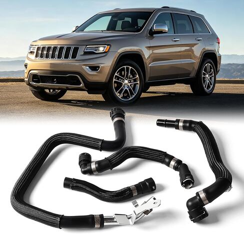 4 PCS HVAC Heater Supply Return Hose Kit Compatible with Jeep Cherokee 2.4L 2014-2018, Chrysler 200 2015-2017 Replace 68199254AB 68199254AA 68192082AA Air Conditioning Hose Pipe Fitting in Kuwait