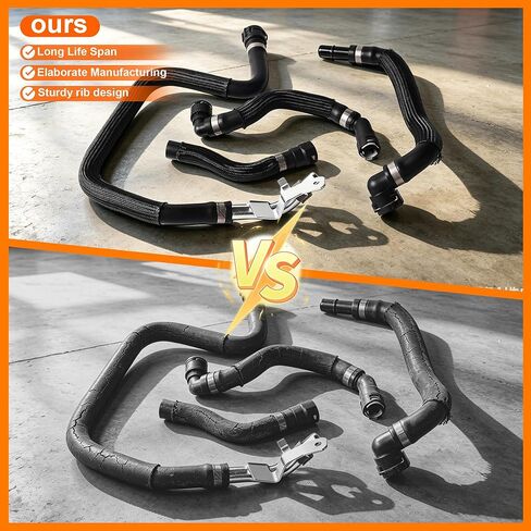 4 PCS HVAC Heater Supply Return Hose Kit Compatible with Jeep Cherokee 2.4L 2014-2018, Chrysler 200 2015-2017 Replace 68199254AB 68199254AA 68192082AA Air Conditioning Hose Pipe Fitting in Kuwait