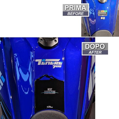 ملصقات ثلاثية الأبعاد لدراجة نارية من الراتنج متوافقة مع Yamaha Tenere 700 2023 2022 Icon Blue. حماية للخزان من الصدمات والخدوش. ملصق من الراتنج - صنع في إيطاليا in Kuwait