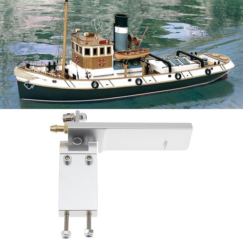 CNC Aluminum 75mm RC Boat Rudder with Water Pickup Steering Upgrade Compatible with 40cm–60cm RC Boats in Kuwait