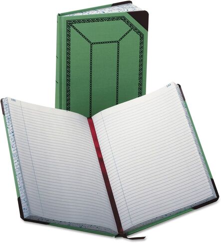 Boorum & Pease® Canvas Account Book, Record, 16 Lb., 12 1/2" x 7 5/8", 300 Pages, Blue in Kuwait