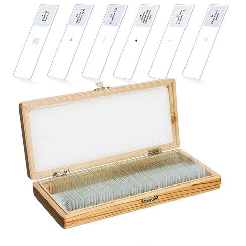 Labvida 50PCS Prepared Microscope Slides, Microbiology Specimen Slides for Kids, Adults LVQ091 in Saudi Arabia