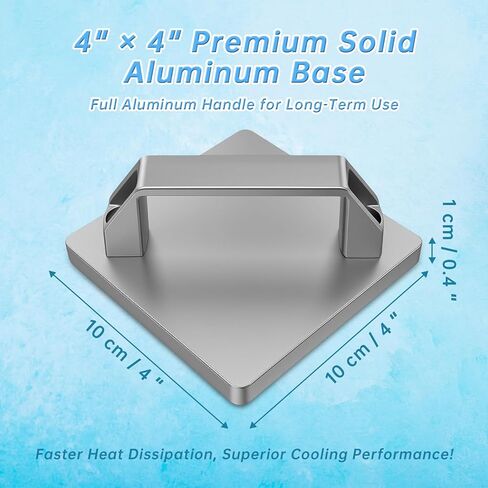 Aluminum HTV Cooling Block with Handle – Premium Metal Cooling Block for Heat Press with Faster Heat Dissipation Than Resin, Compatible with DTF Sublimation Film, Heat Transfer Vinyl & Craft Tools in Kuwait