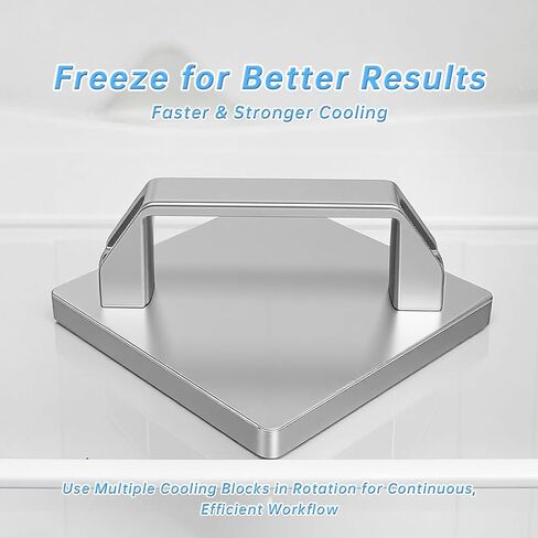 Aluminum HTV Cooling Block with Handle – Premium Metal Cooling Block for Heat Press with Faster Heat Dissipation Than Resin, Compatible with DTF Sublimation Film, Heat Transfer Vinyl & Craft Tools in Kuwait