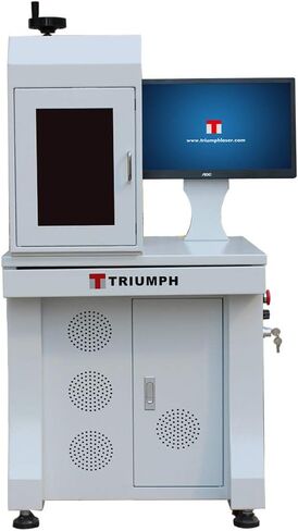 ماكينة النقش العميق بالليزر الليفي Triumph 50 وات، قطع البوليمرات المعدنية، نقش العلامات، المجوهرات الدوارة، قطع الفضة، الأسلحة النارية مع عدسة احتياطية 200 × 200 مم... in Kuwait