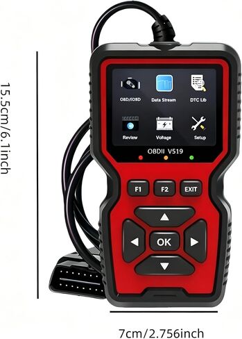 أداة تشخيص الماسح الضوئي V519 Obd2، قارئ رمز السيارة مع 35,901 بحث DTC مدمج، فحص قارئ ضوء المحرك، البيانات الحية، جاهزية I/M، اختبار جهد البطارية، لمركبات 1996+ in Kuwait