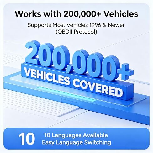 أداة تشخيص الماسح الضوئي V519 Obd2، قارئ رمز السيارة مع 35,901 بحث DTC مدمج، فحص قارئ ضوء المحرك، البيانات الحية، جاهزية I/M، اختبار جهد البطارية، لمركبات 1996+ in Kuwait