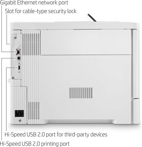 طابعة HP Color LaserJet Enterprise M554dn، طباعة تلقائية على الوجهين، اتصال Gigabit Ethernet، ميزات أمان المؤسسة، طابعة مكتب أعمال سريعة تصل إلى 35 صفحة في الدقيقة 7ZU81A (متجددة) in Kuwait