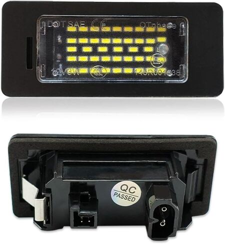 ضوء لوحة ترخيص LED لسيارات BMW 1 3 5 X Series E90 E91 E92 E39 E60 E70 X5 X3 X1 M3، 6500K White Canbus مصابيح تجميع مصابيح خالية من الأخطاء، IP67 مقاومة للماء، عبوتان in Kuwait