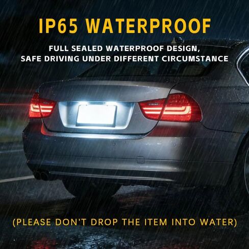 ضوء لوحة ترخيص LED لسيارات BMW 1 3 5 X Series E90 E91 E92 E39 E60 E70 X5 X3 X1 M3، 6500K White Canbus مصابيح تجميع مصابيح خالية من الأخطاء، IP67 مقاومة للماء، عبوتان in Kuwait
