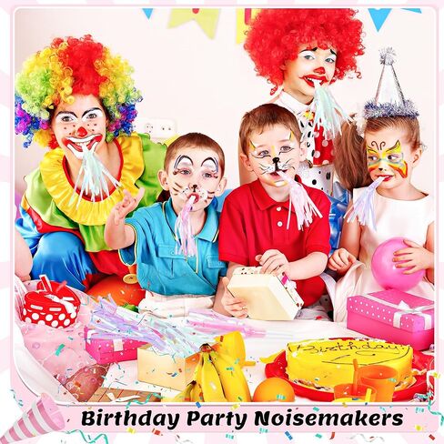 24 Pcs Party Blowers, Noise Makers Glitter Metallic Fringed Blowout Horns for Birthday New Years Graduation Sporting Events Party Favor Supplies (Mermaid Themed) in Kuwait
