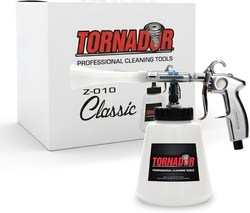 Tornador Z-010 Tool Kit with Orange Enzyme Solution and White Brush Cone CT-900 | High Pressure Air Tool for Interior Surfaces Car Detailing Use in Saudi Arabia