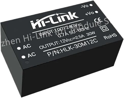 AC-DC 12 فولت 30 واط 2.5A HLK-30M12C عزل مصدر الطاقة استهلاك منخفض حماية ماس كهربائى المنزل الذكي in Kuwait