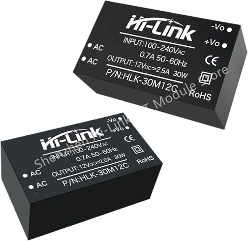 AC-DC 12 فولت 30 واط 2.5A HLK-30M12C عزل مصدر الطاقة استهلاك منخفض حماية ماس كهربائى المنزل الذكي in Kuwait