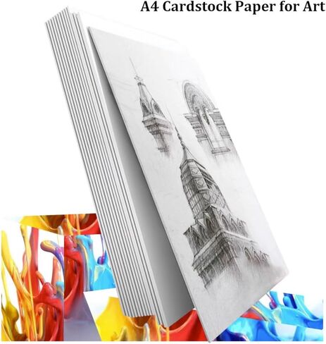 100 Sheets White Cardstock Paper 8.3 x 11.7, 92 lb/250 gsm Heavy Cardstock Thick White Card Stock Paper A4 for Printing, Cricut, Invitations, Wedding Stationery, Menus, DIY Cards, Scrapbooking in Kuwait