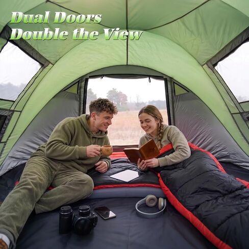 Hewolf 2/4 Person Pop Up Camping Tent,Instant Easy Setup,Waterproof,Automatic Family Tent for Camping,Hiking & Traveling in Saudi Arabia