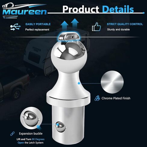 60618 38K Gooseneck Hitch Kit Puck System, 2-5/16 Gooseneck Ball Compatible with Dodge Ram 2013-2025 2500 3500, 2 Safety Chain Anchors & Storage Case in Kuwait