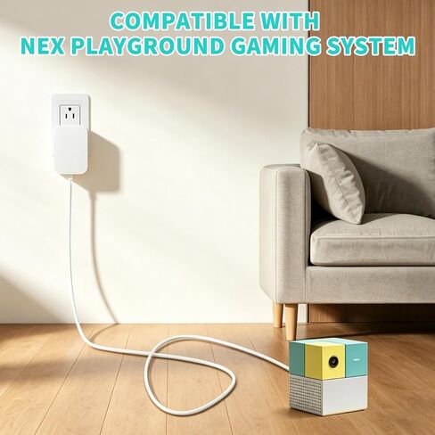 شاحن لـ Nex Playground مع كابل بطول 6 أقدام (1.8 متر)، ومحول طاقة تيار متردد بقدرة 15 وات لوحدة تحكم الألعاب Nex، ومصدر شحن سريع PD 3.0 5V/3A لـ Nex Playground in Kuwait