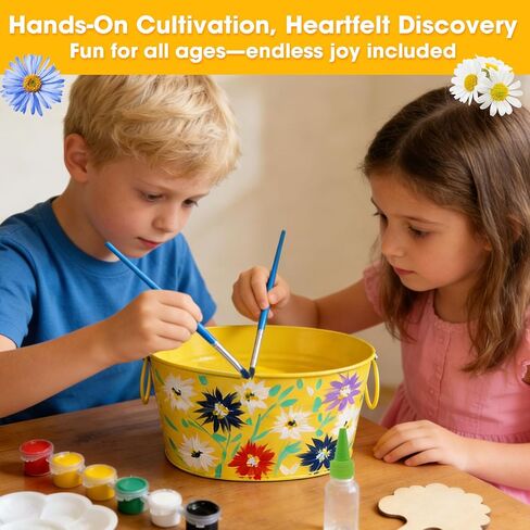 2 Set Paint & Plant Flower Gardening Kit for Kids, Fun Gardening Set Unique Birthday, Arts and Crafts Gifts for Girls Boys Adults in Kuwait
