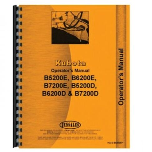 دليل المشغل يناسب كوبوتا B5200 B6200 B7200 B5200 B6200 B7200 in Kuwait