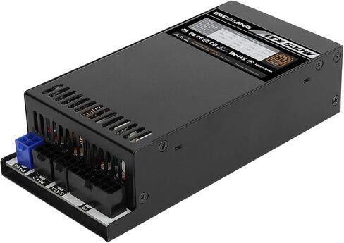 مصدر طاقة 500 وات 1U/Flex ATX/Mini ITX، 80+ برونزي معتمد بالكامل، PFC كامل المدى 90-264 فولت PSU، مناسب للخادم الصغير NAS HTPC Rackmount PSU in Saudi Arabia