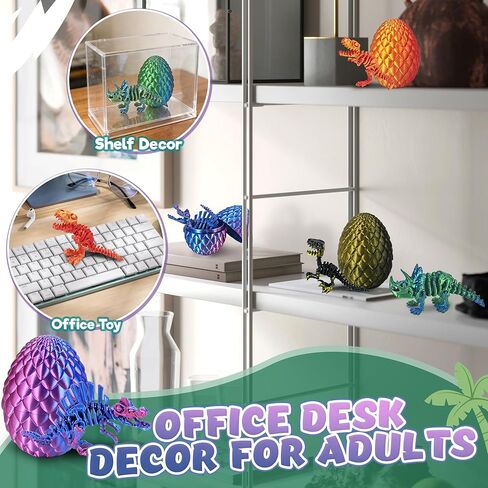 4pcs Kyerivs 3D مطبوعة ديناصور بيضة عيد الفصح، طابعة ثلاثية الأبعاد رائعة ديناصور تململ ألعاب للأطفال، الحيوانات تململ بيض الديناصورات، سلة بيض عيد الفصح المملوءة مسبقاً ألعاب للأطفال الأولاد في سن المراهقة in Kuwait