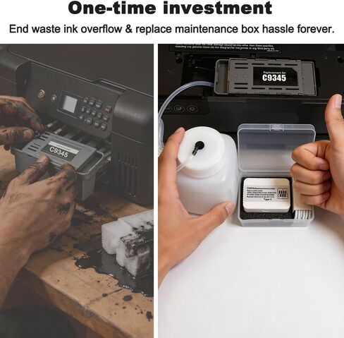 C9345 Ink Maintenance Box with External Bottle and chip Resetter for ET-8550 ET-16600 ET-5850 ET-5800 ET-16650 ET-8500 WF-7840 WF-7820 ET-5880 WF-7310 ST-C8000 ST-C8090 (PXMB9/C12C934591) in Kuwait