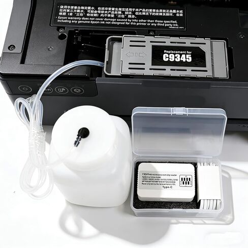 C9345 Ink Maintenance Box with External Bottle and chip Resetter for ET-8550 ET-16600 ET-5850 ET-5800 ET-16650 ET-8500 WF-7840 WF-7820 ET-5880 WF-7310 ST-C8000 ST-C8090 (PXMB9/C12C934591) in Kuwait