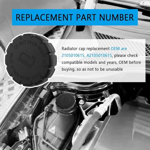 استبدال غطاء المبرد OEM #2105010615، A2105010615، غطاء المبرد متوافق مع مرسيدس بنز SLK350 GLK250 CLS400 AMG E250 CLA250 SLS AMG، S400، S350، استبدال قبعات الغاز in Kuwait