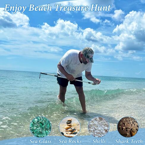 2 Pack Sand Sifter for Beach Shell Scooper with Seashell Bag and Sand Shovel Adjustable Shark Teeth Sifter Shelling Tools for Beach Seashell Collecting and Beachcombing in Kuwait