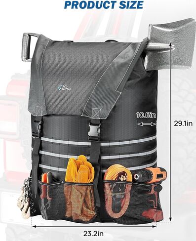 JOYTUTUS Spare Tire Trash Bag, Fits 40" Tire 31 Gallons Overland Series Larger Capacity Cargo Spare Tire Storage Bag, Off-Road Camping Recovery Gear Firewood for Wrangler Truck SUV in Kuwait