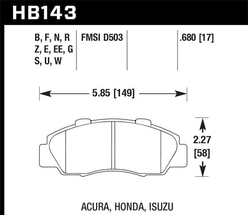 Hawk Performance HB143N.680 HP Plus Brake Pad in Kuwait